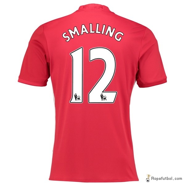 Camiseta Manchester United Replica Primera Ropa Smalling 2016/17 Rojo